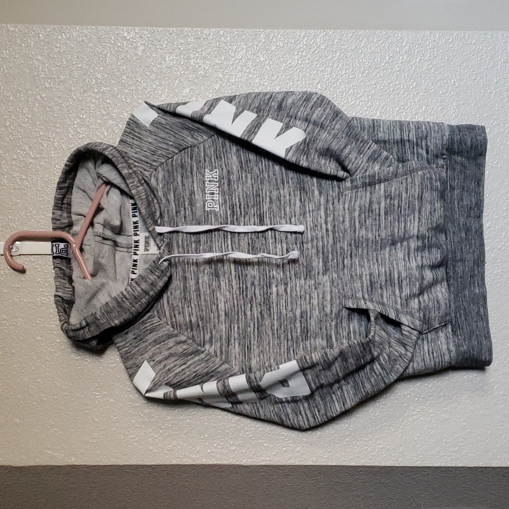 PINK Victoria's Secret Gray Hoodie Size Small